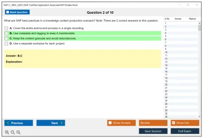SAP C_SEN_2205 SAP Certified Application AssociateSAP Enable Now Practice test exam simulator test engine exam Prep practice test questions answers Image 2