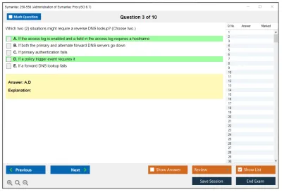 Symantec 250-556 Administration of Symantec ProxySG 6.7 Practice test exam simulator test engine exam Prep practice test questions answers Image 3