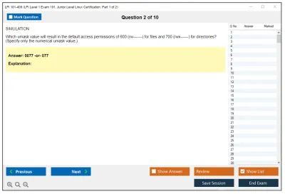 LPI 101-400 LPI Level 1 Exam 101, Junior Level Linux Certification, Part 1 of 2 Practice test exam simulator test engine exam Prep practice test questions answers Image 2