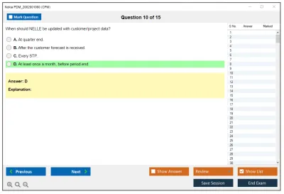 Nokia PDM_2002001060 CPM Practice test exam simulator test engine exam Prep practice test questions answers Image 10