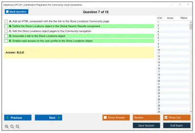 Salesforce CRT-271 Salesforce Certification Preparation For Community Cloud Consultants Practice test exam simulator test engine exam Prep practice test questions answers Image 7