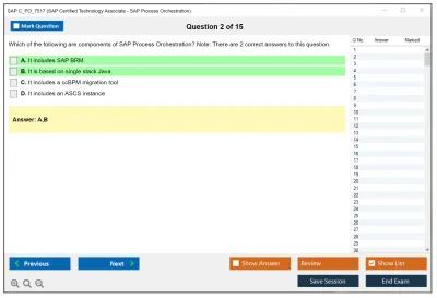 SAP C_PO_7517 SAP Certified Technology Associate - SAP Process Orchestration Practice test exam simulator test engine exam Prep practice test questions answers Image 2