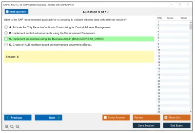 SAP C_FSUTIL_60 SAP Certified Associate - Utilities with SAP ERP 6.0 Practice test exam simulator test engine exam Prep practice test questions answers Image 9