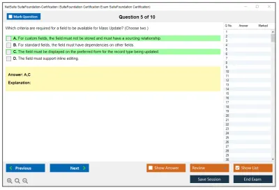 NetSuite SuiteFoundation-Certification SuiteFoundation Certification Exam SuiteFoundation Certification Practice test exam simulator test engine exam Prep practice test questions answers Image 5
