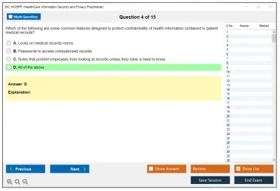 ISC2 HCISPP HealthCare Information Security and Privacy Practitioner Practice test exam simulator test engine exam Prep practice test questions answers Image 4