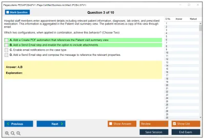 Pegasystems PEGAPCBA87V1 Pega Certified Business Architect (PCBA) 87V1 Practice test exam simulator test engine exam Prep practice test questions answers Image 3