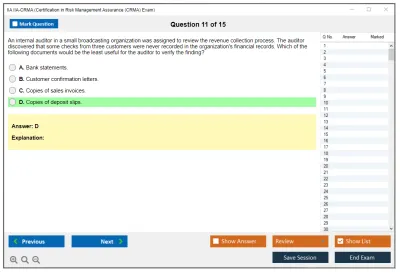IIA IIA-CRMA Certification in Risk Management Assurance (CRMA) Exam Practice test exam simulator test engine exam Prep practice test questions answers Image 11