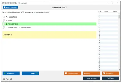 IBM C2090-102 IBM Big Data Architect Practice test exam simulator test engine exam Prep practice test questions answers Image 3