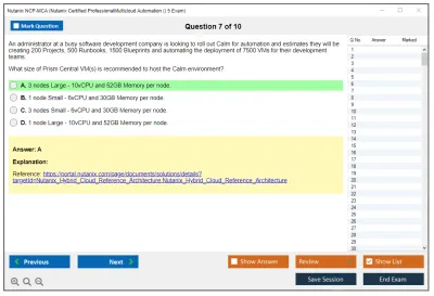Nutanix NCP-MCA Nutanix Certified Professional - Multicloud Automation (NCP-MCA) v6 Exam Practice test exam simulator test engine exam Prep practice test questions answers Image 7
