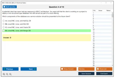 IBM C1000-038 IBM z14 Technical Sales Practice test exam simulator test engine exam Prep practice test questions answers Image 4