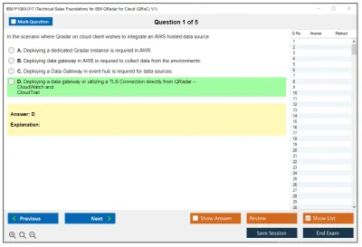 IBM P1000-017 Technical Sales Foundations for IBM QRadar for Cloud (QRoC) V1 Practice test exam simulator test engine exam Prep practice test questions answers Image 1