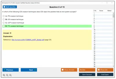 ECCouncil 412-79 EC-Council Certified Security Analyst (ECSA) Practice test exam simulator test engine exam Prep practice test questions answers Image 8