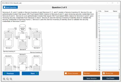 SOA S90.20 SOA Security Lab Practice test exam simulator test engine exam Prep practice test questions answers Image 2