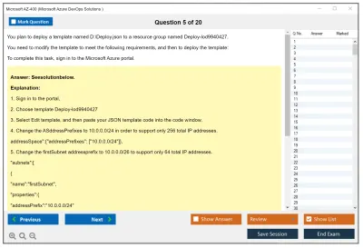 Microsoft AZ-400 Microsoft Azure DevOps Solutions Practice test exam simulator test engine exam Prep practice test questions answers Image 5
