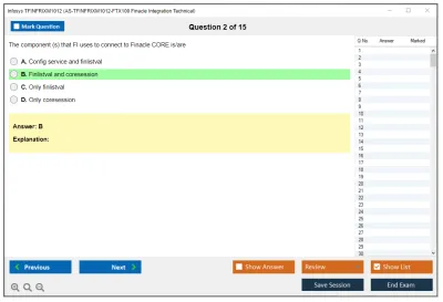 Infosys TFINFRIXM1012 AS-TFINFRIXM1012-FTX100 Finacle Integration Technical Practice test exam simulator test engine exam Prep practice test questions answers Image 2
