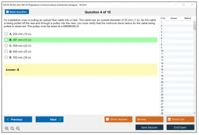 BICSI RCDD-002 BICSI Registered Communications Distribution Designer - RCDD Practice test exam simulator test engine exam Prep practice test questions answers Image 4