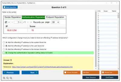 Fortinet NSE6_FML-6.2 Fortinet NSE 6 - FortiMail 6.2 Practice test exam simulator test engine exam Prep practice test questions answers Image 5