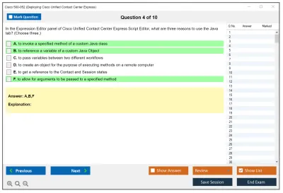Cisco 500-052 Deploying Cisco Unified Contact Center Express Practice test exam simulator test engine exam Prep practice test questions answers Image 4