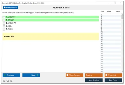 Snowflake COF-C02 SnowPro Core Certification Exam Practice test exam simulator test engine exam Prep practice test questions answers Image 1