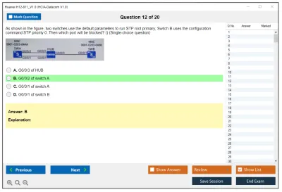 Huawei H12-811_V1.0 HCIA-Datacom V1.0 Exam Practice test exam simulator test engine exam Prep practice test questions answers Image 12