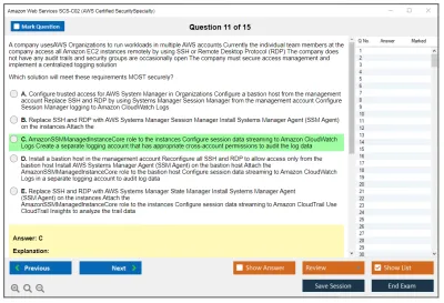Amazon Web Services SCS-C02 AWS Certified Security - Specialty Practice test exam simulator test engine exam Prep practice test questions answers Image 11