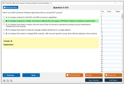 IBM P1000-004 IBM Omni-Channel Commerce Solutions Technical Mastery v1 Practice test exam simulator test engine exam Prep practice test questions answers Image 5