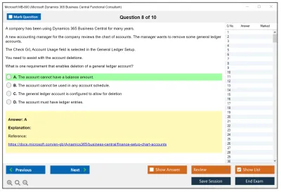 Microsoft MB-800 Microsoft Dynamics 365 Business Central Functional Consultant Practice test exam simulator test engine exam Prep practice test questions answers Image 8