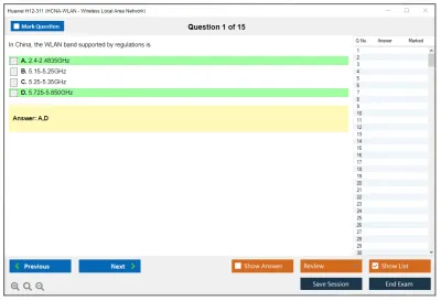 Huawei H12-311 HCNA-WLAN - Wireless Local Area Network Practice test exam simulator test engine exam Prep practice test questions answers Image 1