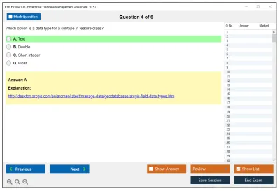 Esri EGMA105 Enterprise Geodata Management Associate 10.5 Practice test exam simulator test engine exam Prep practice test questions answers Image 4