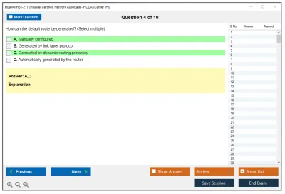 Huawei H31-211 Huawei Certified Network Associate - HCDA (Carrier IP) Practice test exam simulator test engine exam Prep practice test questions answers Image 4