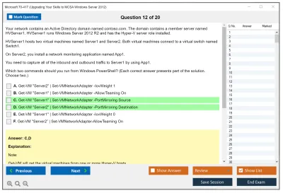 Microsoft 70-417 Upgrading Your Skills to MCSA Windows Server 2012 Practice test exam simulator test engine exam Prep practice test questions answers Image 12