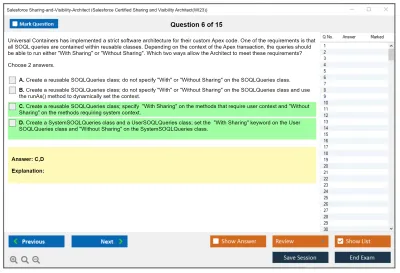 Salesforce Sharing-and-Visibility-Architect Salesforce Certified Sharing and Visibility Architect Practice test exam simulator test engine exam Prep practice test questions answers Image 6