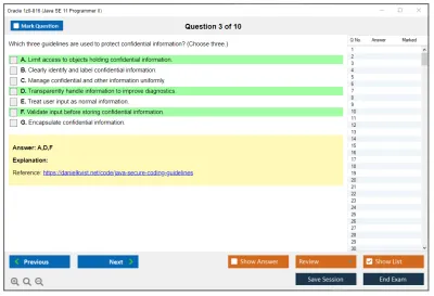 Oracle 1z0-816 Java SE 11 Programmer II Practice test exam simulator test engine exam Prep practice test questions answers Image 3