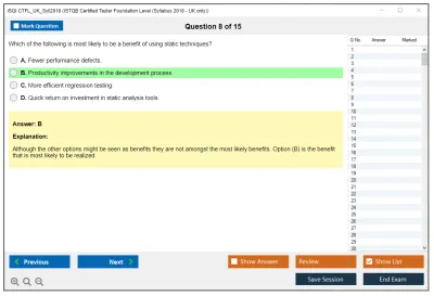 iSQI CTFL_UK_Syll2018 ISTQB Certified Tester Foundation Level (Syllabus 2018 - UK only) Practice test exam simulator test engine exam Prep practice test questions answers Image 8