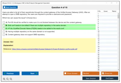 VMware 5V0-61.19 Workspace ONE Unified Endpoint Management Specialist Practice test exam simulator test engine exam Prep practice test questions answers Image 4