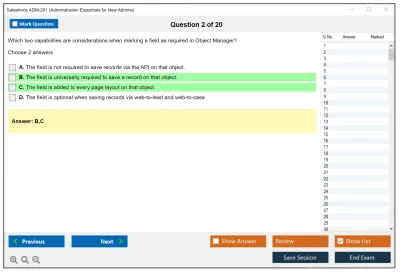 Salesforce ADM-201 Salesforce Certified Administrator Practice test exam simulator test engine exam Prep practice test questions answers Image 2
