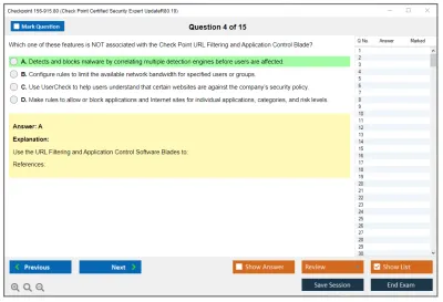Checkpoint 156-915.80 Check Point Certified Security Expert UpdateR80.10 Practice test exam simulator test engine exam Prep practice test questions answers Image 4