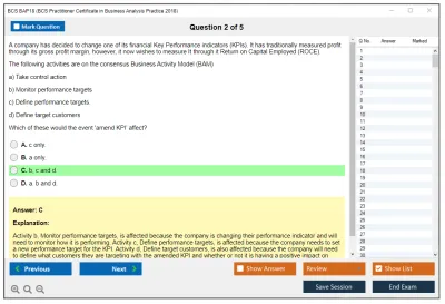 BCS BAP18 BCS Practitioner Certificate in Business Analysis Practice 2018 Practice test exam simulator test engine exam Prep practice test questions answers Image 2