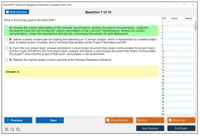 Exin MOFF Microsoft Operations Framework Foundation (EX0-102) Practice test exam simulator test engine exam Prep practice test questions answers Image 7