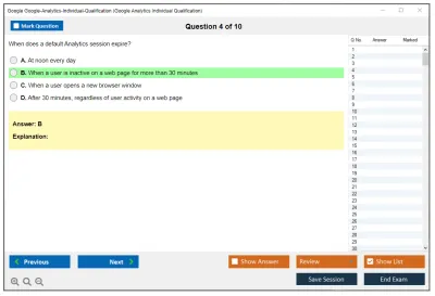 Google Google-Analytics-Individual-Qualification Google Analytics Individual Qualification Practice test exam simulator test engine exam Prep practice test questions answers Image 4