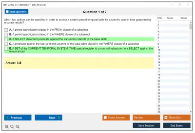 IBM C2090-312 IBM DB2 11 DBA for z/OS Practice test exam simulator test engine exam Prep practice test questions answers Image 1