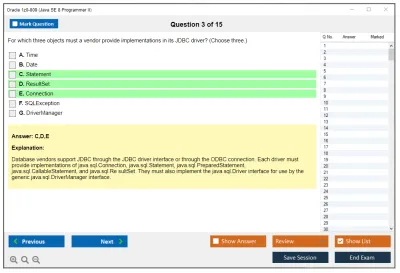 Oracle 1z0-809 Java SE 8 Programmer II Practice test exam simulator test engine exam Prep practice test questions answers Image 3