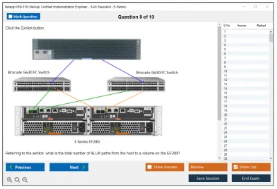 Netapp NS0-516 NetApp Certified Implementation Engineer - SAN Specialist - E-Series Practice test exam simulator test engine exam Prep practice test questions answers Image 8