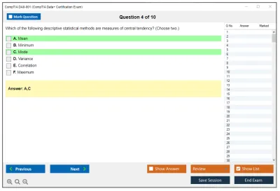 CompTIA DA0-001 CompTIA Data+ Certification Exam Practice test exam simulator test engine exam Prep practice test questions answers Image 4