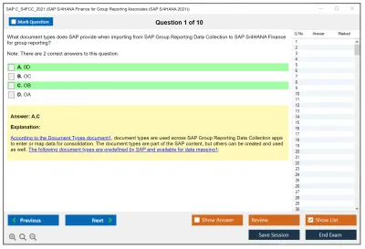 SAP C_S4FCC_2021 SAP Certified Associate - SAP S/4HANA Finance for Group Reporting Associates Practice test exam simulator test engine exam Prep practice test questions answers Image 1