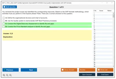 SAP C_TS4C_2022 SAP Certified Application AssociateSAP S/4HANA Cloud (public) Implementation with SAP Activate Practice test exam simulator test engine exam Prep practice test questions answers Image 1