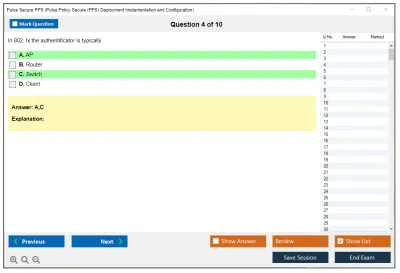 Pulse Secure PPS Pulse Policy Secure (PPS) Deployment Implementation and Configuration Practice test exam simulator test engine exam Prep practice test questions answers Image 4