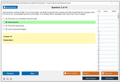 ACFE CFE-Fraud-Prevention-and-Deterrence Certified Fraud Examiner - Fraud Prevention and Deterrence Exam Practice test exam simulator test engine exam Prep practice test questions answers Image 2