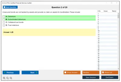 IIA IIA-CFSA Certified Financial Services Auditor Practice test exam simulator test engine exam Prep practice test questions answers Image 2