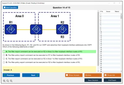 Huawei H12-261 HCIE-R&amp;S (Written) (Expert -Routing &amp; Switching) Practice test exam simulator test engine exam Prep practice test questions answers Image 14
